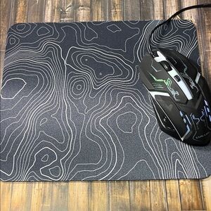 5for$10 Armanza Basic Office Supply White Swirl Black Rectangle Mousepad